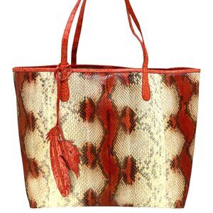NANCY GONZALEZ Large Erika Python Tote NEW